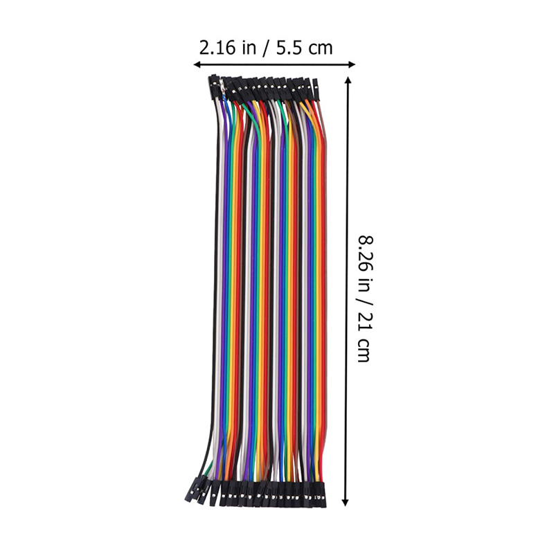 40P Female to Female 20cm Flat Ribbon Jumper Wire 10PCS - Image 2