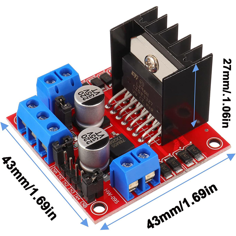 L298N Dual H-Bridge DC Motor Driver Controller Module - Image 2