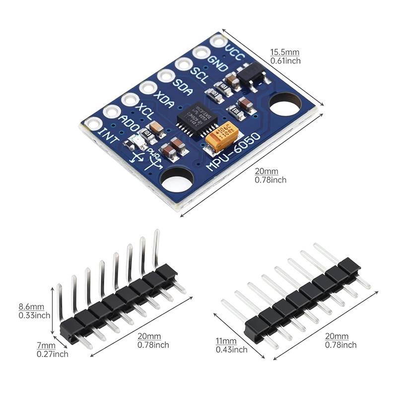 MPU6050 6DOF 3 Axis Accelerometer Gyroscope Sensor Module - Image 3