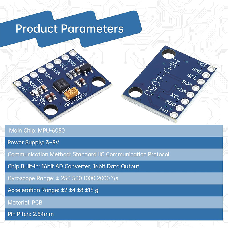 MPU6050 6DOF 3 Axis Accelerometer Gyroscope Sensor Module - Image 6