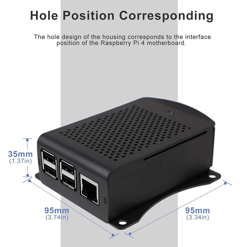 Raspberry Pi 4 Aluminum Alloy Case - Image 4